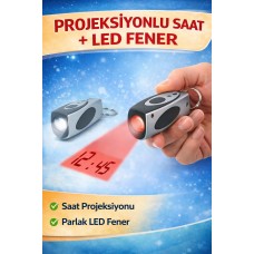 LED IŞIKLI PROJEKSİYON SAAT ANAHTARLIK 